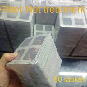 Resim Duş ve Banyo Giderleri için 50 Adet Kendinden Yapışkanlı Saç Tutucu File - Tıkanıklık Önleyici Filtre Ağı, Lavabo ve Zemin Drenajları için Plastik File Tamir Yama 