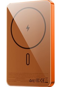 Resim Wiwu P15 Led Işık Göstergeli Ultra İnce Pd 20w Kablosuz Powerbank 5000mah 15w Turuncu 