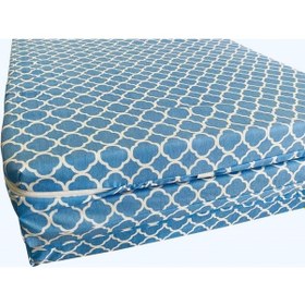 Resim Katlanır Yer Yatağı Sünger Yatak Mavi Çatı 80x180 Cm-6 Cm Tek Kişilik 