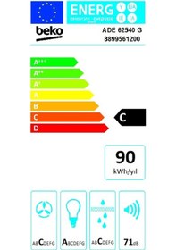 Resim Beko ADE 62540 B 60 CM Duvar Tipi Davlumbaz 