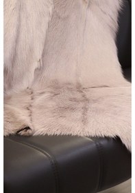 Resim Bej Deri Koltuk Şalı 70X140 