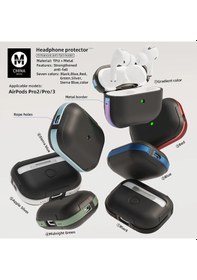 Resim Apple, Uyumlu AirPods Pro 2 2.nesil Mo-a8 Armor Kılıf - Siyah 