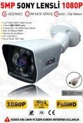 Resim IDS 5mp Sony Lensli 1080p 6 Atom Led Gece Görüşlü Su Geçirmez Plastik Kasa Fullhd Güvenlik Kamerası 2021 