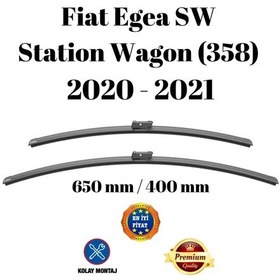 Resim Fiat Egea Sw Station Wagon 358 2020 2021 Uyumlu Ön Cam Silecek Süpürgesi Takımı 650/400mm Silbak Sb2616c 