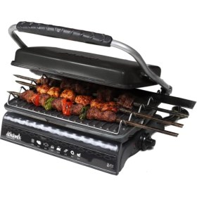 Resim Dökümix Ultra Plus Organik Demir Döküm Izgara& Tost Makinası Siyah Izgara Aparatlı,fırçalı,yağdanlık 