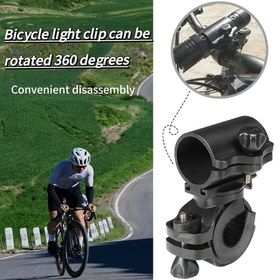 Resim 360° Dönebilen Bisiklet Işık Montajı - Dış Mekan Bisikleti için Dayanıklı ABS El Feneri Tutucu, 2.59cm Çapına Kadar Işıklar Uyar 