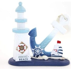 Resim Ahşap Marin Çapalı Deniz Feneri ALK2451 