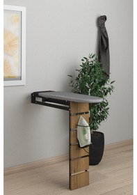 Resim Papatya Katlanabilir Duvara Monte Ütü Masası Ceviz 