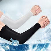 Resim 2 adet/6 adet Düz Renk Buz Sliky Fiber Kumaş Kolluk Erkek ve Kadınlar için, Yaz Buz Sliky Fiber Kumaş Kolluk Seti, Düz Nefes Alabilen Kol Kolluk Bisiklet, Yürüyüş, Golf, Balıkçılık, Sürüş, Açık Hava Sporları vb. için Uygun, Siyah, Beyaz, Gri Renklerde Mevcut 