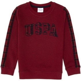 Resim U.S. Polo Assn. Erkek Çocuk Bordo Bisiklet Yaka Sweatshirt 50316537-VR014 