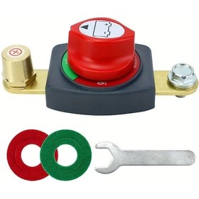 Resim Meridiangoods 12-48v Bakır Pil Ayırma Anahtarı Positive Screw Version Araç Karavan Tekne Marine Ekipman 