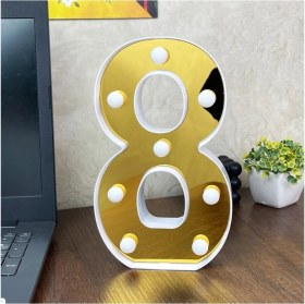 Resim PremiumPort Büyük Boy 3D LED Işıklı Rakam Sayı Doğum Günü Kutlama Dekoru 