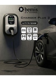 Resim Bemis Charger Plus 2.nesil Elektrikli Araç Şarj Cihazı - 4/7/11/22 Kw - 5 Metre Kablolu 4/7/11/22 Kw 