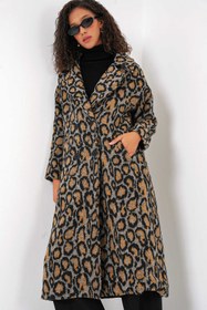 Resim Zübeyde Sayın Oversize Yünlü Uzun Kaşe Kaban 