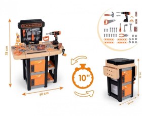 Resim Smoby Black & Decker Bricolo Tamir Tezgahı Oyun Seti 360315 