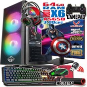 Resim WARBOX Kaptan Xeon X5650 3.10ghz 64gb Ram 512gb Ssd R7 240-4gb E.kartı 24" Monitör Gaming Bilgisayar 