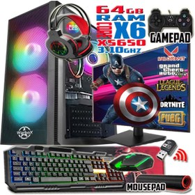 Resim WARBOX Kaptan Xeon X5650 3.10ghz 64gb Ram 512gb Ssd R7 240-4gb E.kartı 24" Monitör Gaming Bilgisayar 