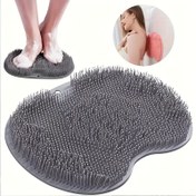 Resim 1 adet Silikon Ayak Peelingi, Emme Kupası ile, Hipoalerjenik Kaymaz Derin Temizlik Ayak Masajı, Duş için Kokusuz Manuel Peeling Ayak Ped, Ev Banyo Kullanımı için 