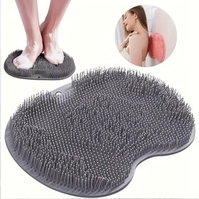 Resim 1 adet Silikon Ayak Peelingi, Emme Kupası ile, Hipoalerjenik Kaymaz Derin Temizlik Ayak Masajı, Duş için Kokusuz Manuel Peeling Ayak Ped, Ev Banyo Kullanımı için 