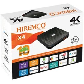 Resim X4 Android 10 Tv Box-Youtube 4K-Netflix-4Gb Ram-32Gb Dahili Hafıza Hiremco