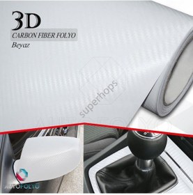 Resim Autofolyo Karbon Folyo Beyaz 127 Cm X (313861224) 