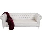 Resim 3A Mobilya White Leather Chesterfield - Beyaz 