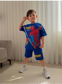 Resim Jeliboom Spıderman Baskılı Penye Şortlu Erkek 2 Li Takım 3-10 Yaş -1047220 - Lacivert 