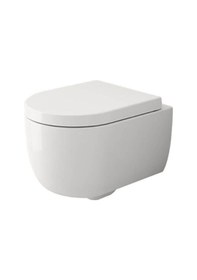 Resim V-tondo Rimless Asma Klozet Kanalsız Kısa Kapak Hariç Parlak Beyaz 1417-001-0128 Beyaz 