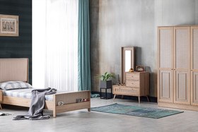 Resim Hazeran Genç Odası Karyola ve Başlık 