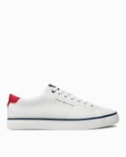 Resim Tommy Hilfiger Erkek Logo Detaylı Beyaz Sneaker 