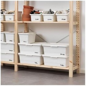 Resim IKEA Saklama Düzenleme Kutusu MeridyenDukkan Beyaz Renk 19x26x15 Cm Düzenleyici Kutu 