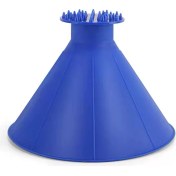 Resim Cdwishbest Mavi Stil Evrensel Araba Sihirli Pencere Camı Buz Kazıyıcı Yağ Hunisi Kar Sökücü Kürek Pencere Sıyırıcılar Koni Buz Çözücü Yeni (Yurt Dışından) 