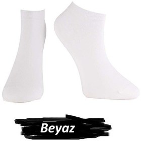Resim Jiber Erkek Modal Likaralı Patik Çorap 6100 - 12 Adet Beyaz 