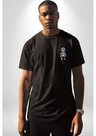 Resim Hiphop Kurukafa Hoodie Siyah Oversize Unisex Ön Sol Yan Minimal Baskılı Tişört Koyu Siyah 