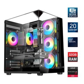 Resim Turbox Xeon E5 2650 v3 Server İşlemcili 20 Çekirdek 32GB DDR4 1TB NVMe RX550 Workstation Oem Paket 