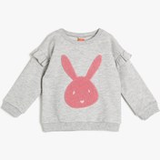 Resim Kız Bebek İşlemeli Sweatshirt 