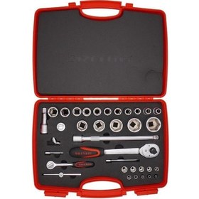 Resim İzeltaş 1113 Lokma Anahtar Takımı 1/2-1/4" Altı Köşe 35 Parça - 1113001038 