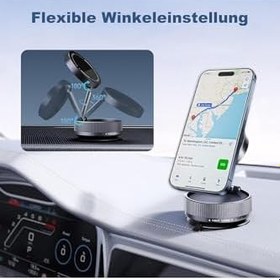 Resim Zipax Huawei P İçin Magsafe İle Uyumlu Smart S Z 2021 Pro Vakumlu Destekli 360° Araç Telefon Tutucu K10A 
