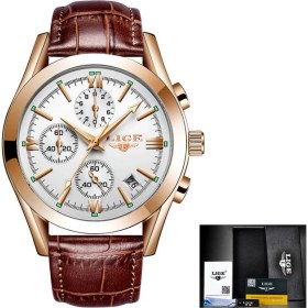 Resim Hanyang Altın Beyaz L Lıge Moda Tarihi Kuvars Erkek Saatler Top Marka Lüks Erkek Saat Chronograph Spor Erkek Kol Saati Erkekler Için Relogio Masculino (Yurt Dışından) 