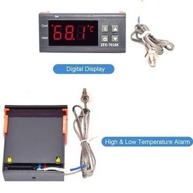 Resim Pazly Zfx-7016k Sıcaklık Kontrol Cihazı 1-999 C Akıllı Sayısal Gösterge 30a Fırın/ocak Kontrolü 24v Sensörlü 