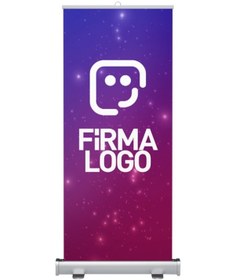 Resim Özel Logolu Roll Up Banner 80x200 cm Baskılı 