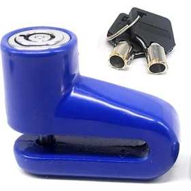 Resim Pengfushop5 Mavi Stil Motosiklet Kilidi Güvenlik Hırsızlık Önleme Bisiklet Motosiklet Motosiklet Disk Fren Kilidi Scooter Güvenliği Için Hırsızlık Koruması (Yurt Dışından) 