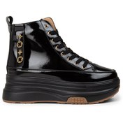 Resim Deery Kadın Rugan Siyah High Top Sneaker 