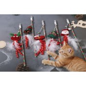 Resim TTT Yılbaşı Temalı Zilli Kedi Oyun Oltası 