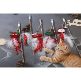 Resim TTT Yılbaşı Temalı Zilli Kedi Oyun Oltası 