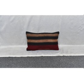 Resim Zehra Abla Halı Yeni El Dokuma Dekoratif Lumbar Kilim Kırlent Yastık Kılıfı 6116 