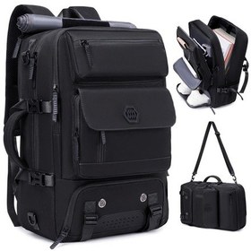 Resim Dashanshop Enoshı Dönüştürülebilir Laptop Sırt Çantası Black 17.3 Inç Ayakkabı Bölmeli Çok Bölmeli Seyahat Çantası - Siyah 