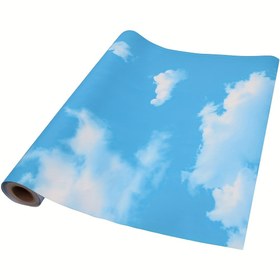 Resim 45Cm Geniş Çıkar ve Yapıştır Kontak Kağıdı 1 Rulo, Kendinden Yapışkanlı PVC Duvar Kağıdı - Su Geçirmez, Çıkarılabilir, Vinil Mavi Gökyüzü Bulut Desenli Duvar Kağıdı, Duvar Dekorasyonu Mobilya Yenileme Etiketleri, Yatak Odası Oturma Odası Arka Plan Duvar Kağıdı, DIY Estetik Duvar Kağıdı, Tek Rulo Uzunluk - 3/5/10 Metre 