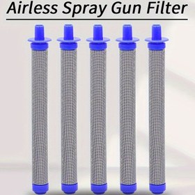 Resim 5 adet Mavi Hava Bırakmayan Püskürtme Tabancası Filtreleri, 60 Mesh Yedek Yüksek Basınçlı Püskürtme Aksesuarları - Push-On Tipi, Plastik, Pil Gerektirmez, Elde Kullanım İçin İdeal, Püskürtme Tabancası Aksesuarları | Mavi Filtreler | Plastik Yapı, Hava Bırakmayan Püskürtme Tabancası 