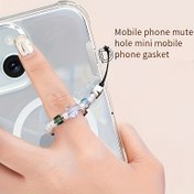 Resim 1 adet Evrensel Mini Sessiz Delik Cep Telefonu Gasket Ultra-İnce Kompakt Metal Cep Telefonu Askılı Klips Ultra-İnce Paslanmaz Çelik Cep Telefonu Askılı Yama Gasket, Askılı Güvenlik Bağlayıcı 